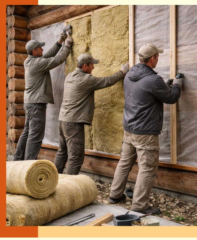 Утепление деревянного дома в Новочеркасске эффективными технологиями