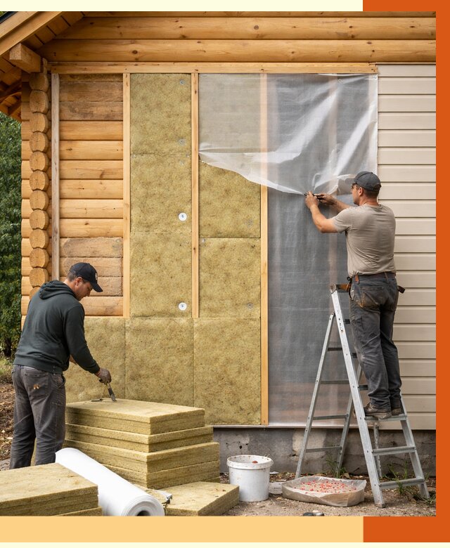 Утепление дома из бруса в Новочеркасске от 3838 руб./м2 — работы под ключ | ТепломастерНвч