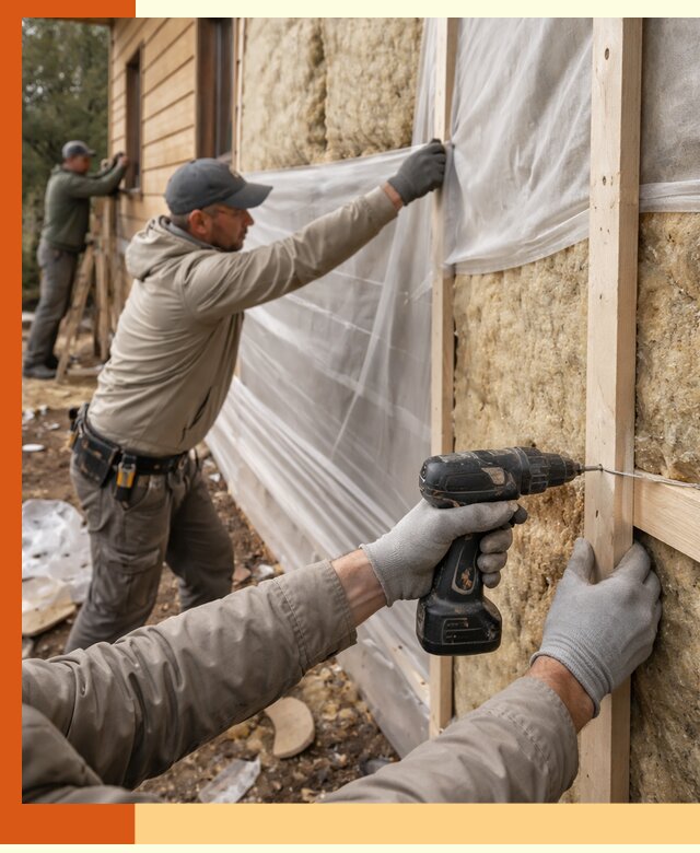 Утепление дома из бруса в Новочеркасске качественно и долговечно
