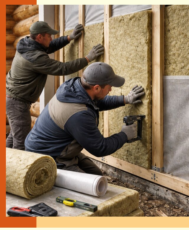 Утепление бревенчатого дома под ключ в Новочеркасске