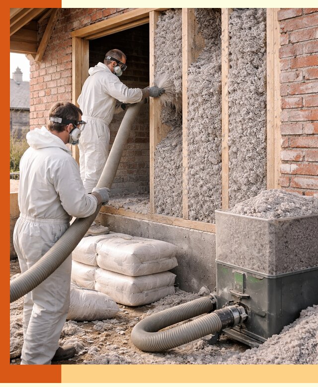 Утепление кирпичного дома эковатой в Новочеркасске