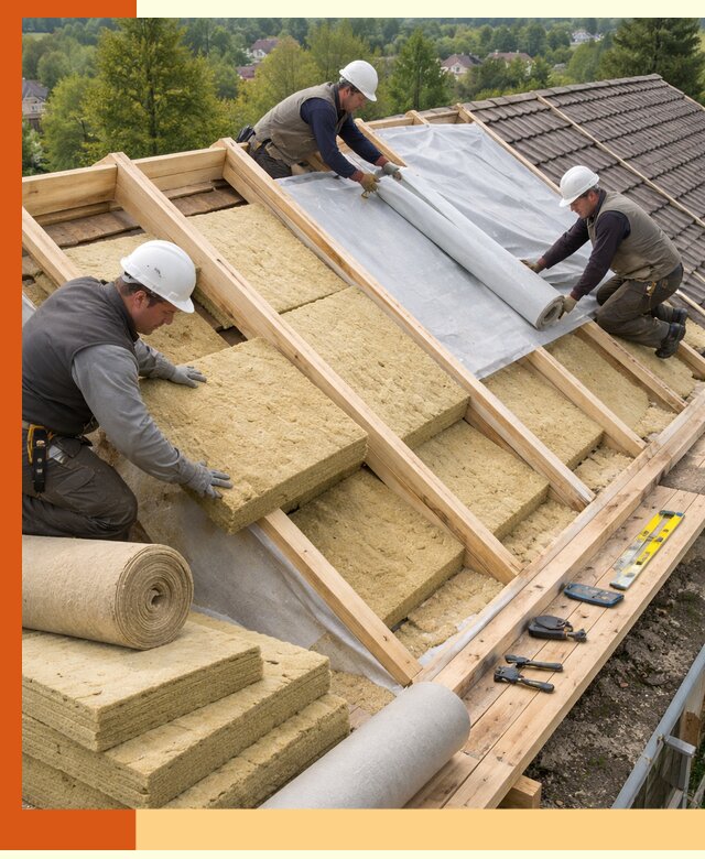 Утепление скатной крыши в Новочеркасске качественно и надёжно