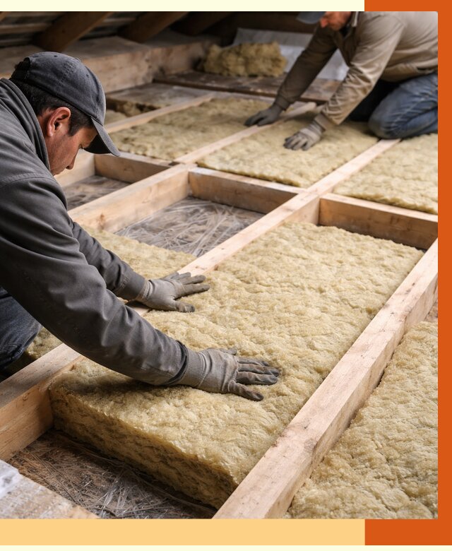 Утепление чердака минватой в Новочеркасске от 3582 руб/м2 под ключ | ТепломастерНвч