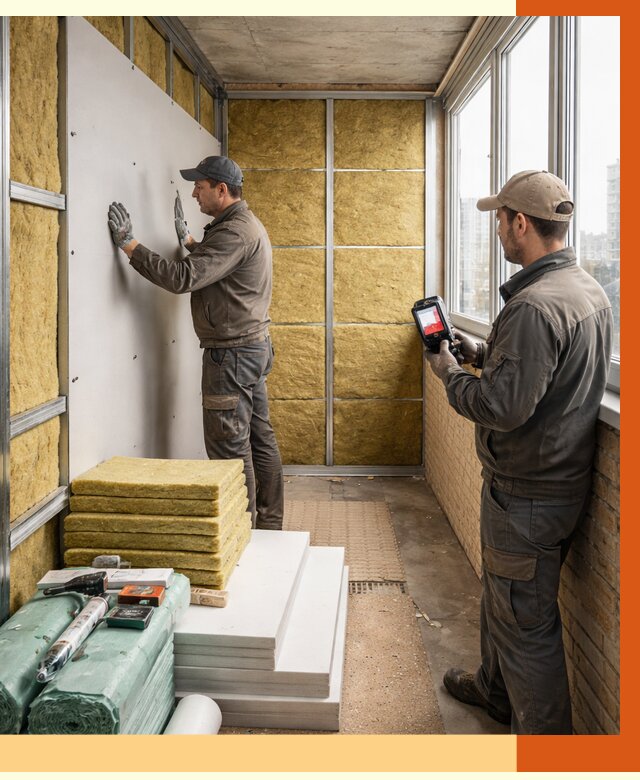 Утепление балкона в Новочеркасске от 4605 руб. под ключ | ТепломастерНвч