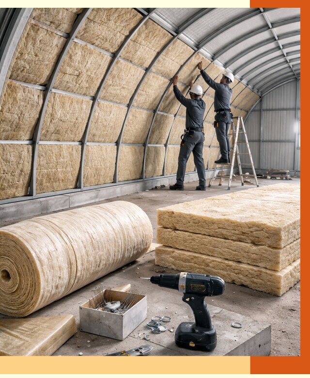 Утепление арочного ангара в Новочеркасске от 3275 руб./м2 под ключ | ТепломастерНвч