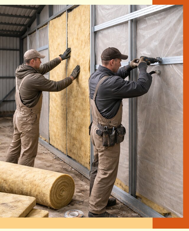 Утепление металлического ангара в Новочеркасске от 4861 руб/м2 — услуги под ключ | ТепломастерНвч