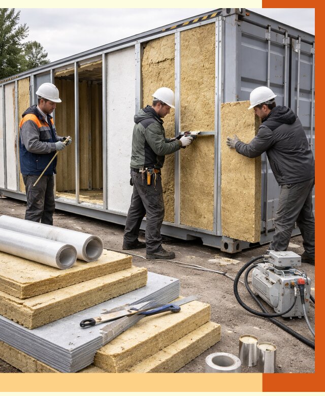 Утепление морского контейнера в Новочеркасске от 3838 руб. под ключ | ТепломастерНвч