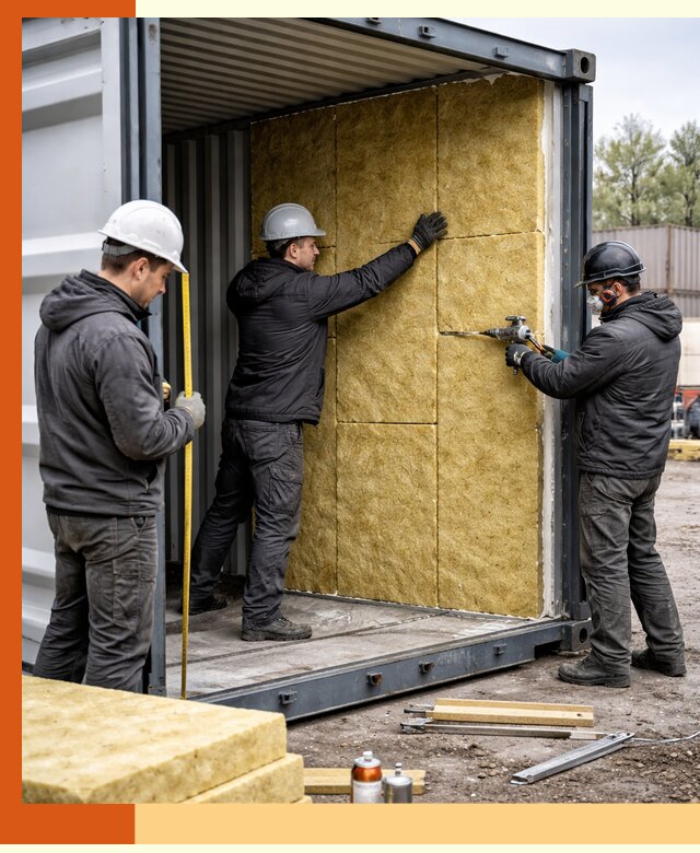 Утепление морского контейнера в Новочеркасске: надежная теплоизоляция и защита