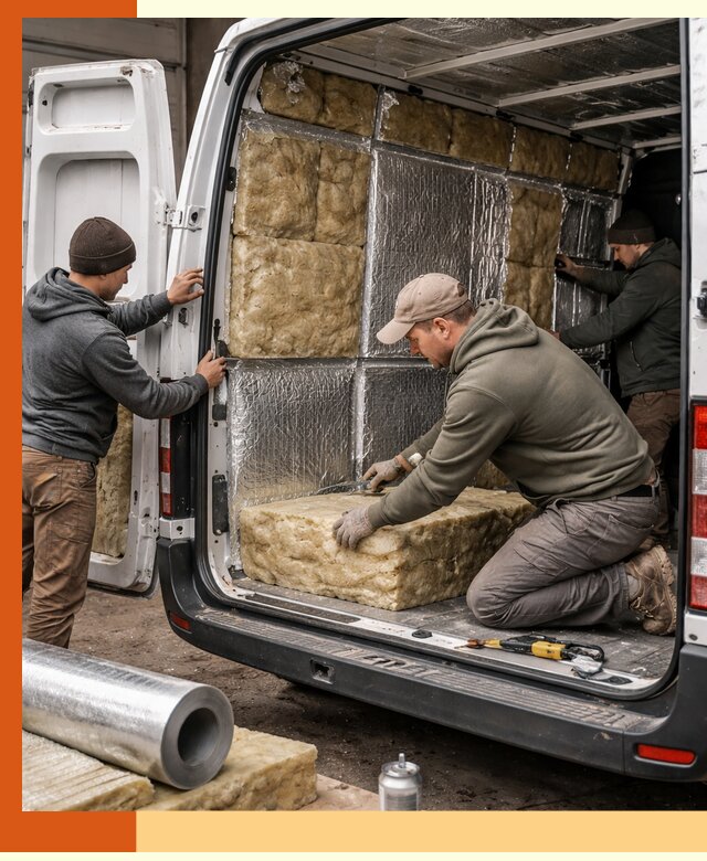 Утепление фургона в Новочеркасске: профессиональная теплоизоляция и шумоизоляция