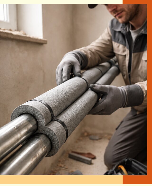 Утепление труб отопления в Новочеркасске от 2917 руб. за м² — услуги под ключ | ТепломастерНвч