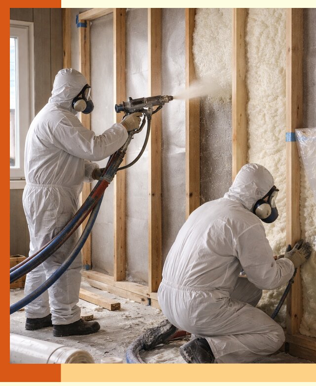 Утепление каркасной стены ППУ в Новочеркасске для домов и коттеджей