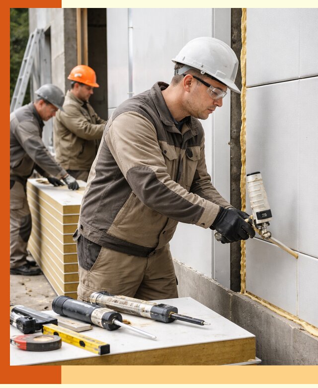 Утепление сэндвич-панелей пенополиуретаном в Новочеркасске