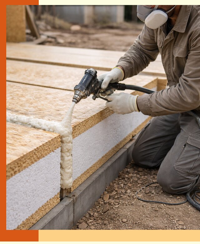 Утепление СИП-панелей пенополиуретаном (ППУ) в Новочеркасске