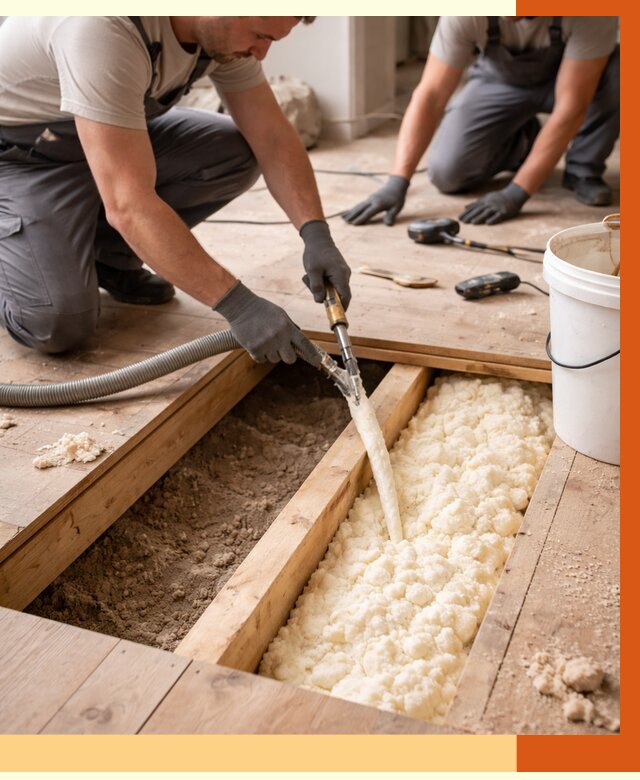 Заполнение пустот пола в Новочеркасске от 2763 руб. — утепление пустот пола под ключ | ТепломастерНвч