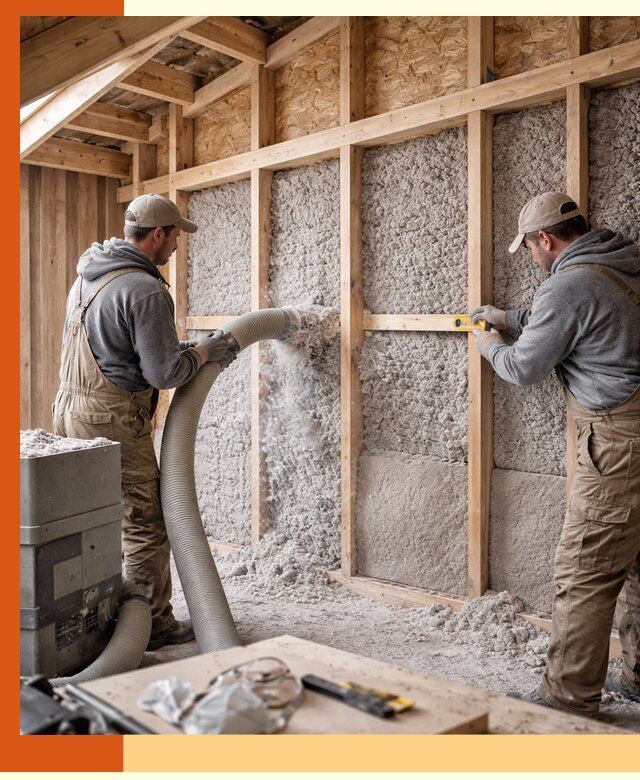 Утепление эковатой стен, потолков и перекрытий в Новочеркасске