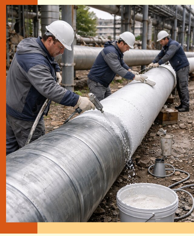 Утепление теплотрассы жидкой теплоизоляцией в Новочеркасске