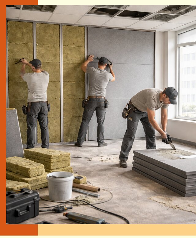 Профессиональная шумоизоляция офисов в Новочеркасске для комфорта сотрудников