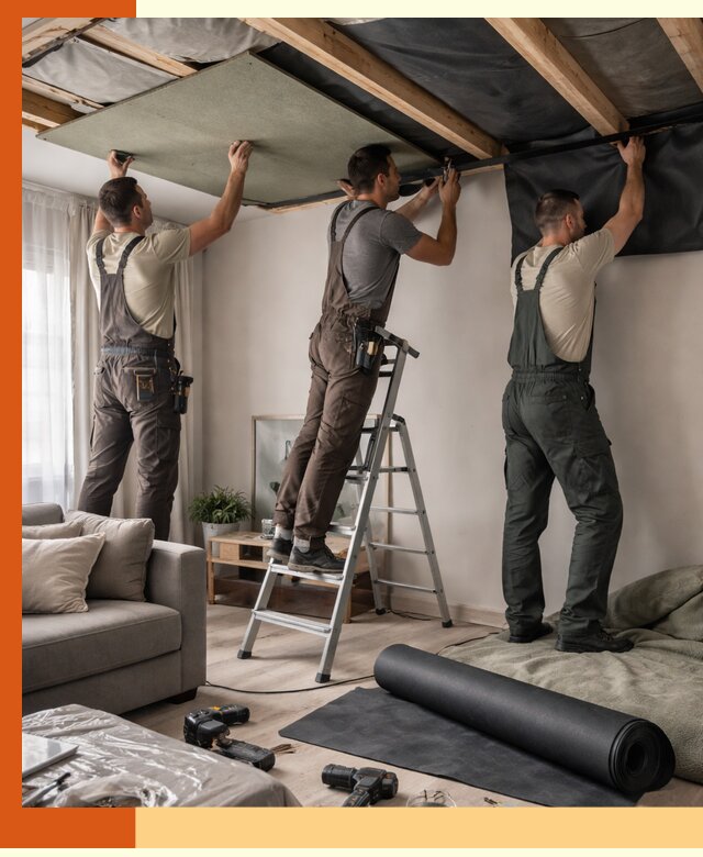 Шумоизоляция потолка в Новочеркасске — профессиональное устранение шумов