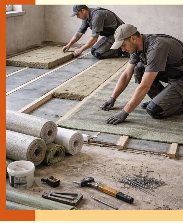 Шумоизоляция пола в Новочеркасске — профессиональная звукоизоляция помещений