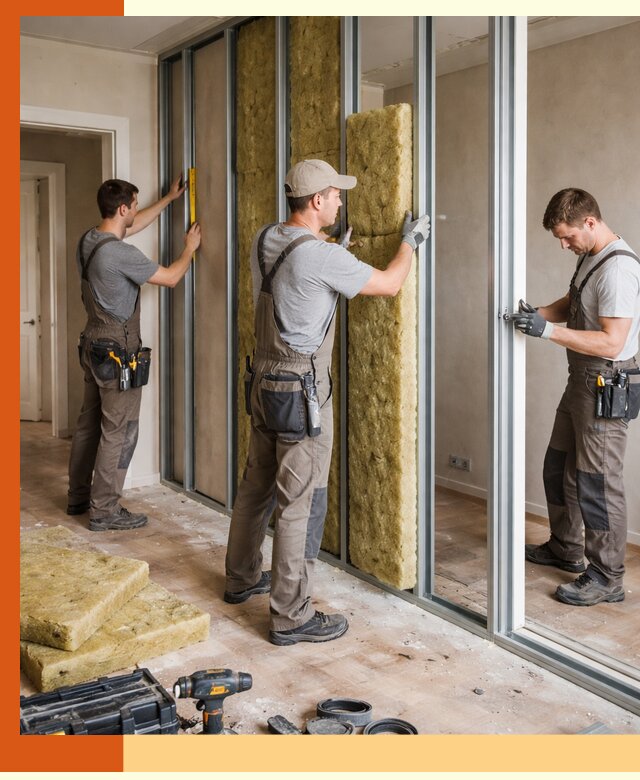 Шумоизоляция межкомнатных перегородок в Новочеркасске эффективно и надёжно