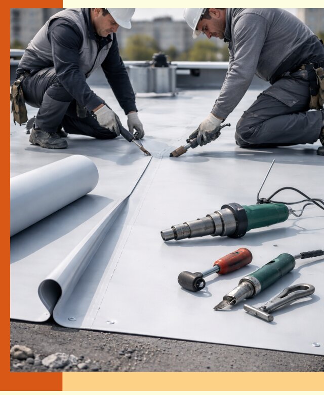 Гидроизоляция мембранной кровли в Новочеркасске: монтаж и ремонт быстро