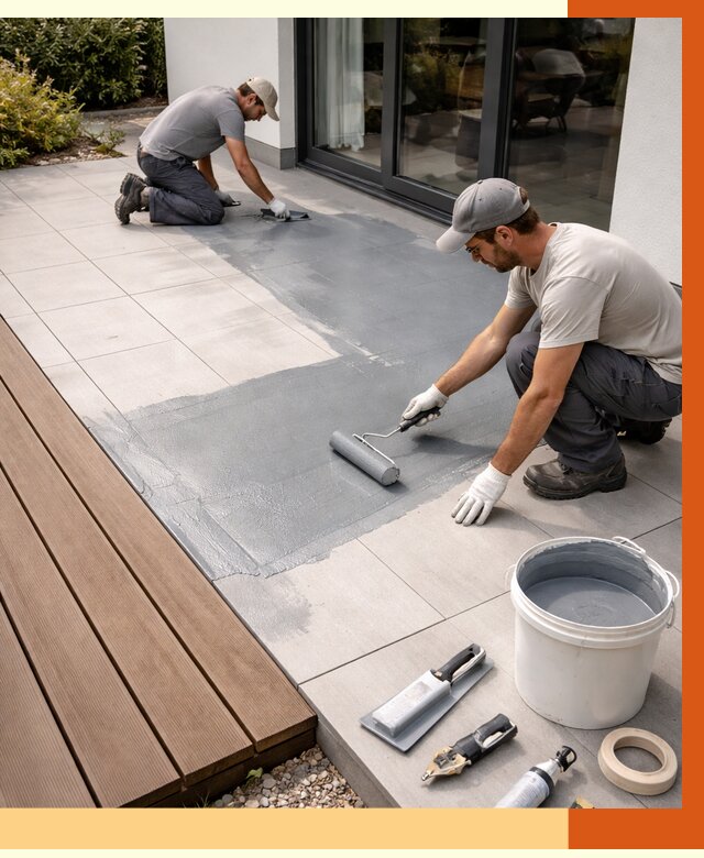 Гидроизоляция террасы в Новочеркасске под ключ от 7676 руб./м² | ТепломастерНвч