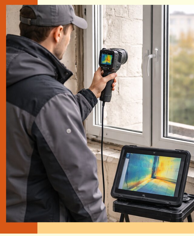 Тепловизионное обследование дома в Новочеркасске для выявления утечек тепла