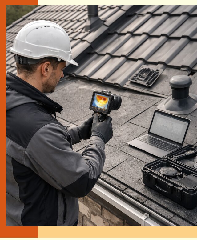 Тепловизионное обследование кровли в Новочеркасске для выявления дефектов